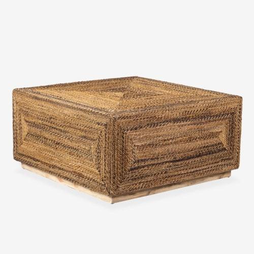 Soren Braided Seagrass Coffee Table, Natural by Jeffan | Coffee Tables | Modishstore - 6