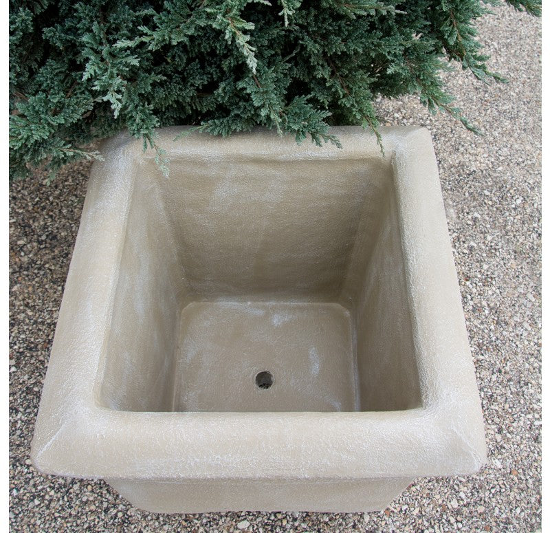 Limestone Planter, Cube Set of 4 by Gold Leaf Design Group | Outdoor Planters, Troughs & Cachepots | Modishstore - 3