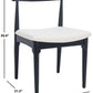 Safavieh Lionel Retro Dining Chair Set Of 2 - Black Body | Dining Chairs | Modishstore - 3