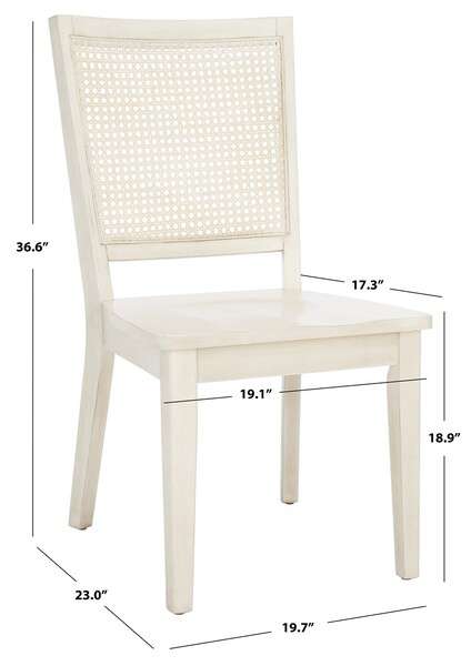 Safavieh Margo Dining Chair Set Of 2 - White Washed | Dining Chairs | Modishstore - 4