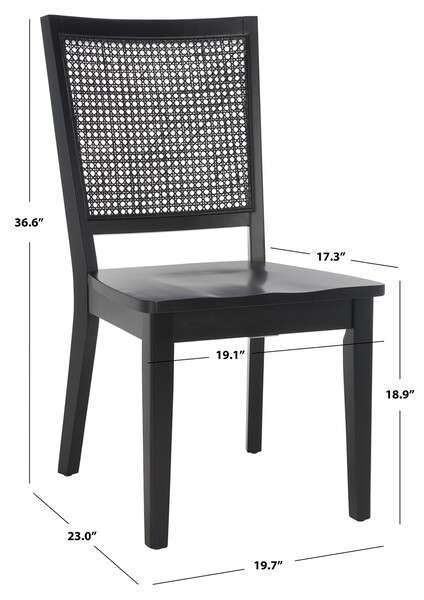 Safavieh Margo Dining Chair Set Of 2 - Black | Dining Chairs | Modishstore - 4