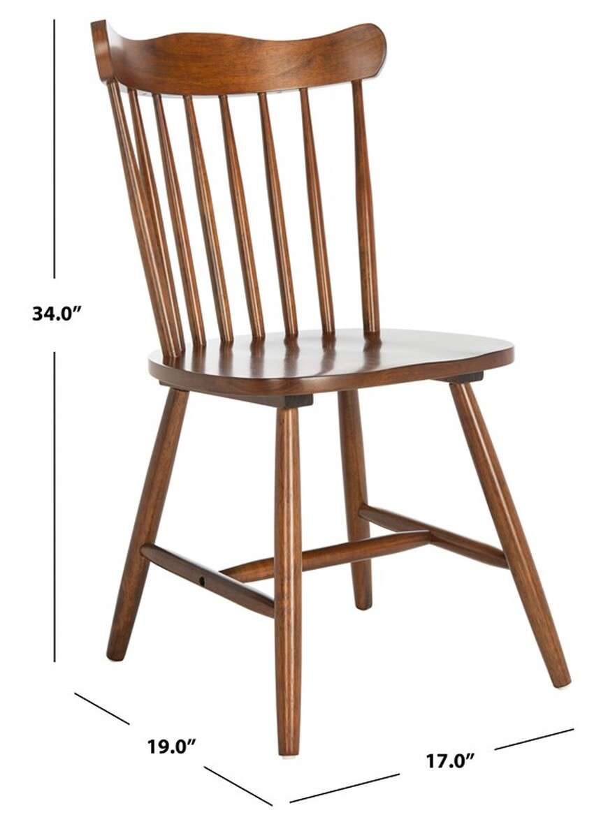 Safavieh Reeves Dining Chair Set Of 2 - Walnut | Dining Chairs | Modishstore - 3