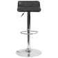 Contemporary Black Vinyl Adjustable Height Barstool With Quilted Wave Seat And Chrome Base By Flash Furniture | Bar Stools | Modishstore - 4