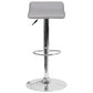Contemporary Gray Vinyl Adjustable Height Barstool With Quilted Wave Seat And Chrome Base By Flash Furniture | Bar Stools | Modishstore - 4
