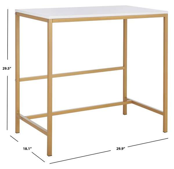 Safavieh Viv Glossy Wooden Desk - White Top | Desks | Modishstore - 4