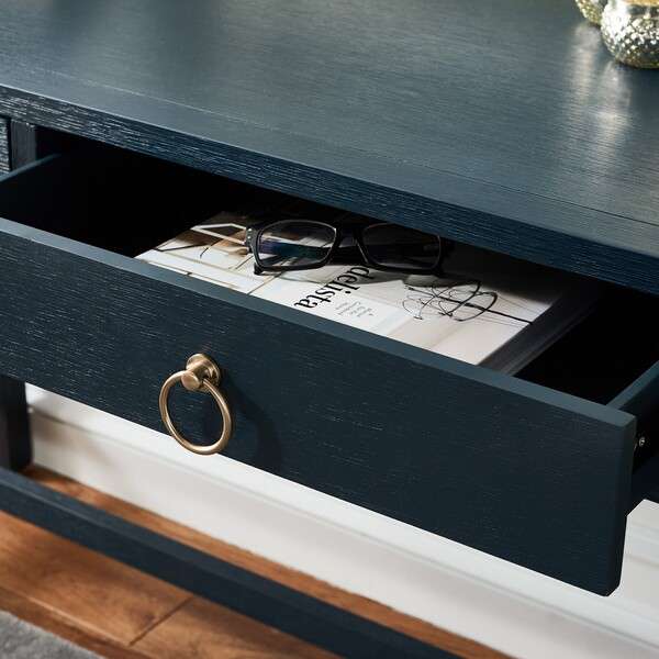 Safavieh Esther 2 Drawer Desk - Navy | Desks | Modishstore - 3