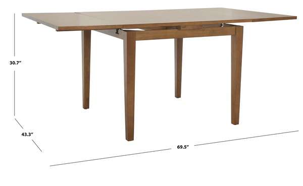 Safavieh Cullen Extension Dining Table - Brown | Dining Tables | Modishstore - 3