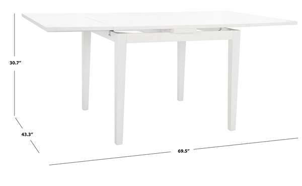 Safavieh Cullen Extension Dining Table - White | Dining Tables | Modishstore - 3