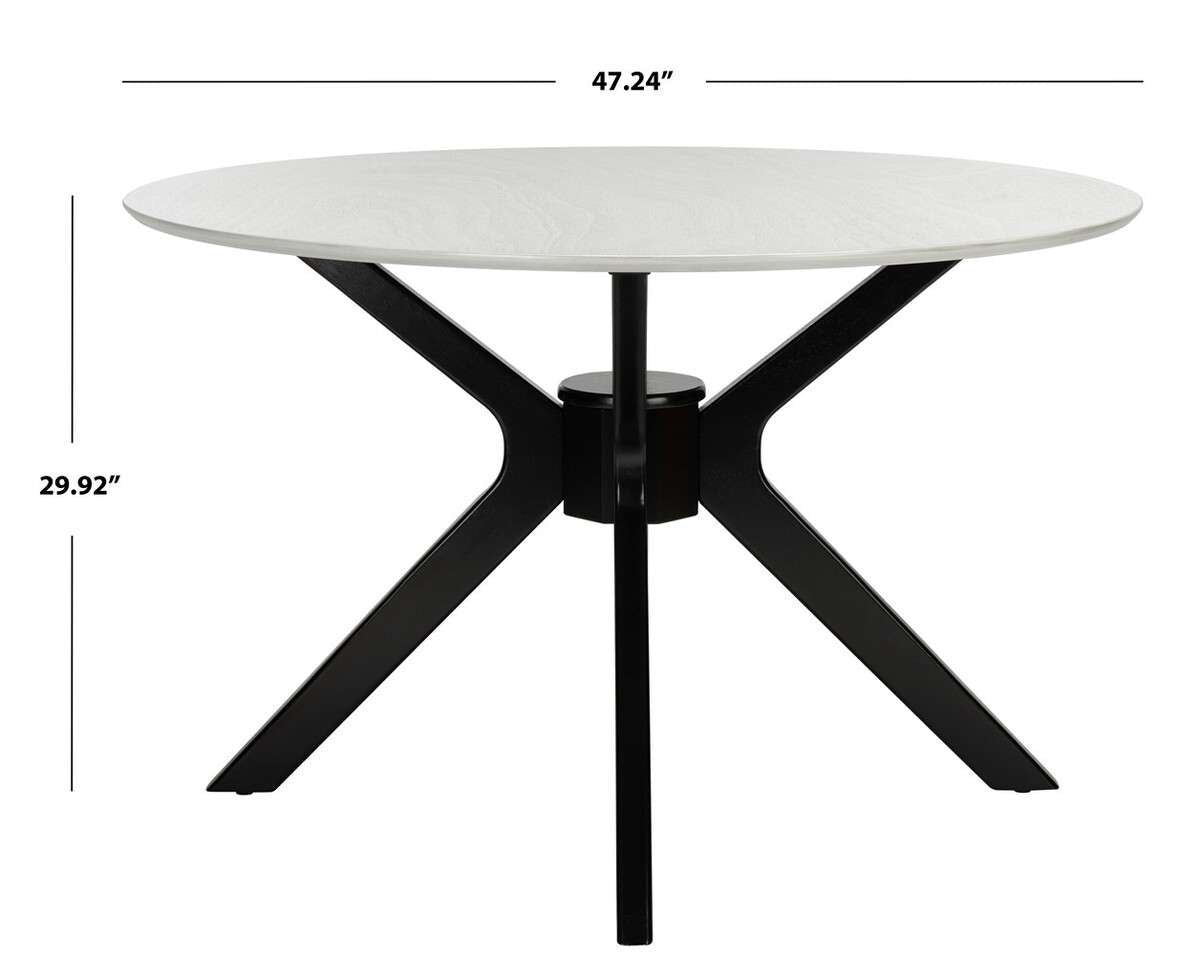 Safavieh Nicolai Round Dining Table - Dark Gray | Dining Tables | Modishstore - 3