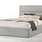 Modrest Dustin - Modern Grey Fabric & Walnut Trimmed Bed-2