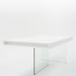 Modrest Encino Modern White & Glass Dining Table-4