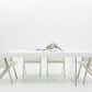 Modrest Encino Modern White & Glass Dining Table-2