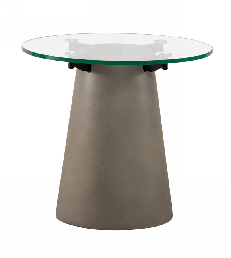 Nova Domus Essex - Contemporary Concrete, Metal and Glass End Table | End Tables | Modishstore - 1