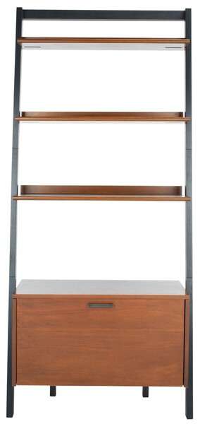 Safavieh Vlad 3 Shelf 1 Door Etagere - Honey Brown | Etagere | Modishstore