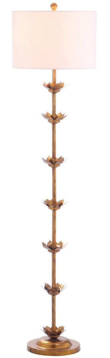 Safavieh Landen Leaf 63.5-Inch H Floor Lamp - Antique Gold | Floor Lamps | Modishstore - 3