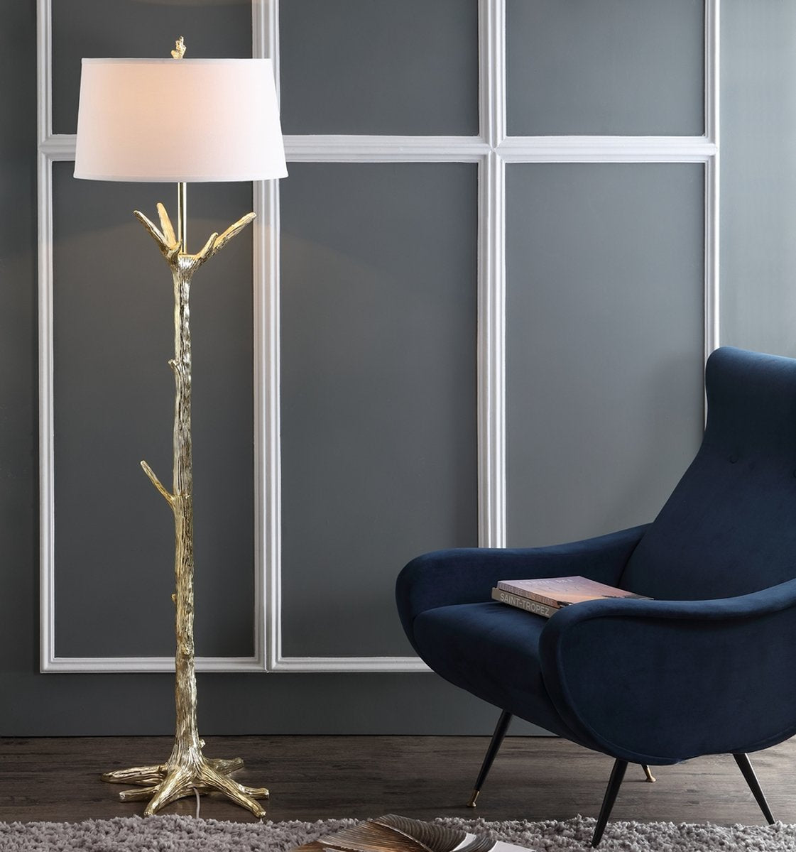 Safavieh Thornton Floor Lamp - Gold | Floor Lamps | Modishstore