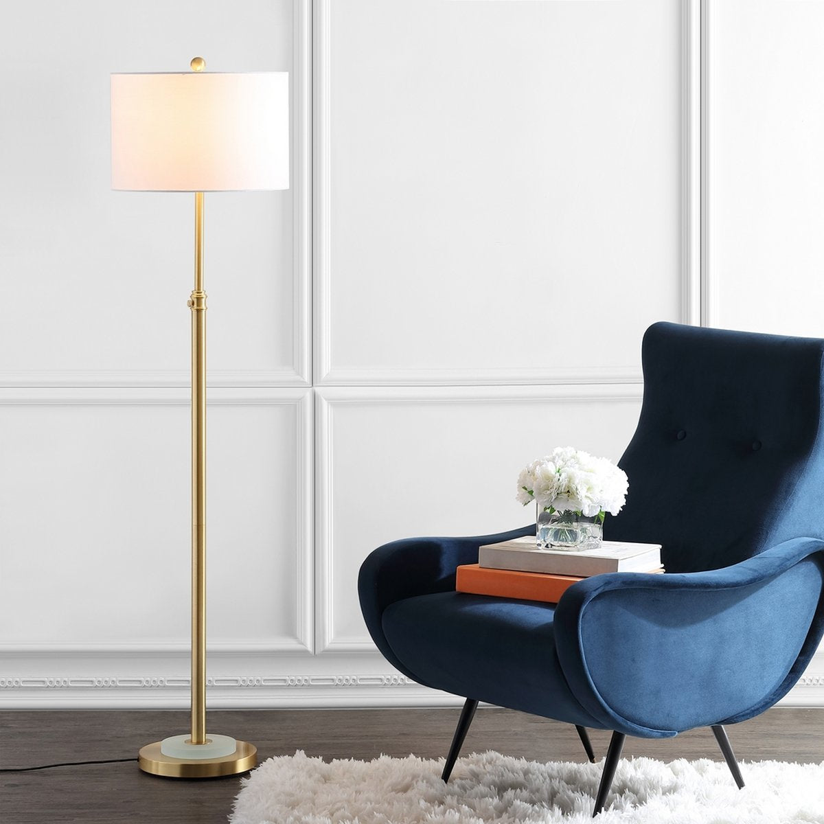 Safavieh Pierson Floor Lamp - Brass Gold | Floor Lamps | Modishstore