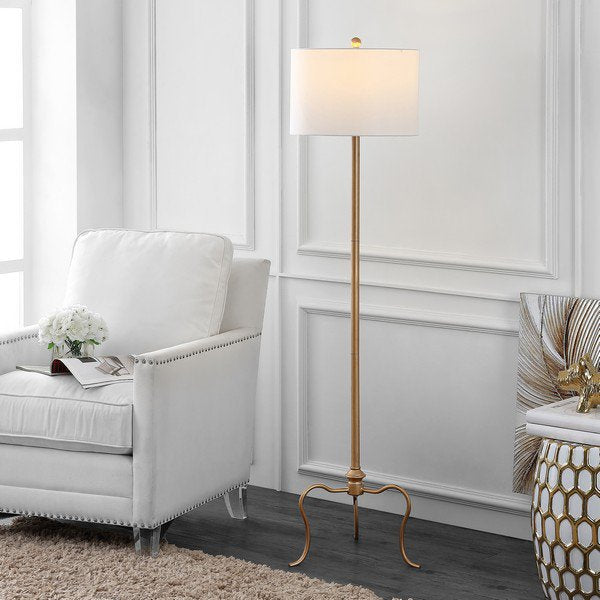 Safavieh Earie Floor Lamp - Antique Gold | Floor Lamps | Modishstore