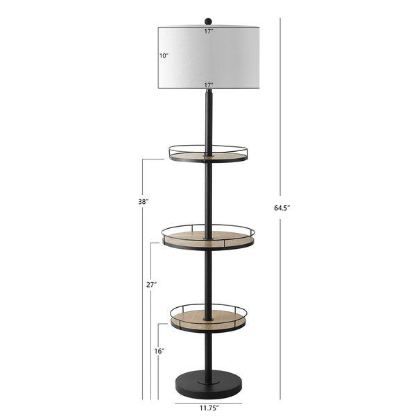 Safavieh Bello Floor Lamp - Matte Black | Floor Lamps | Modishstore - 3