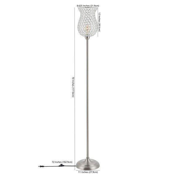 Safavieh Ricky Iron Floor Lamp - Nickel | Floor Lamps | Modishstore - 3