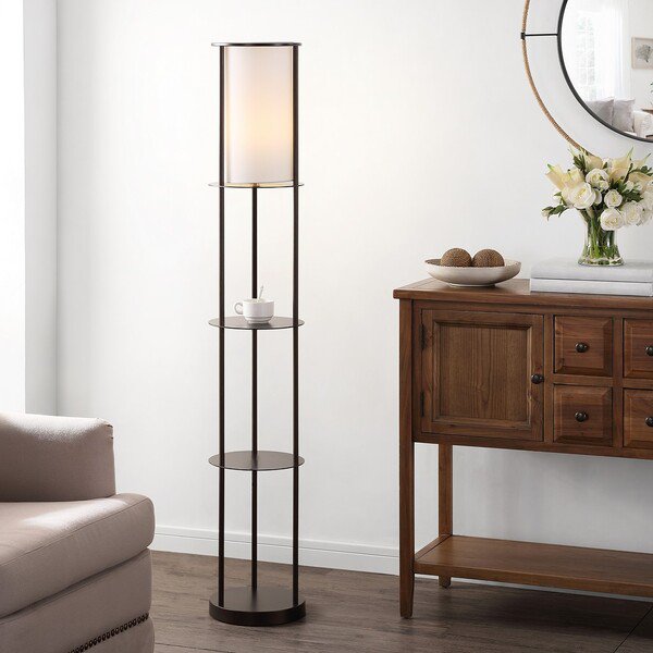 Safavieh Hayes Iron Floor Lamp - Black | Floor Lamps | Modishstore