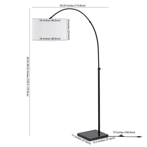 Safavieh Katla Floor Lamp - Black | Floor Lamps | Modishstore - 3