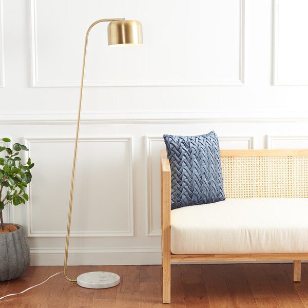 Safavieh Foley Floor Lamp - Brass | Floor Lamps | Modishstore