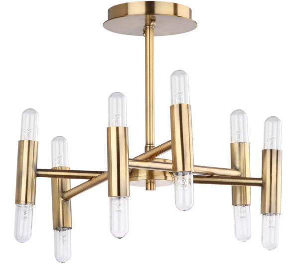 Safavieh Fidelma Flush Mount - Gold | Ceiling Lamps | Modishstore - 3