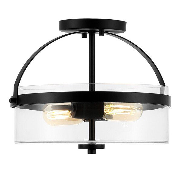 Safavieh Nensor Flush Mount - Black | Ceiling Lamps | Modishstore - 2