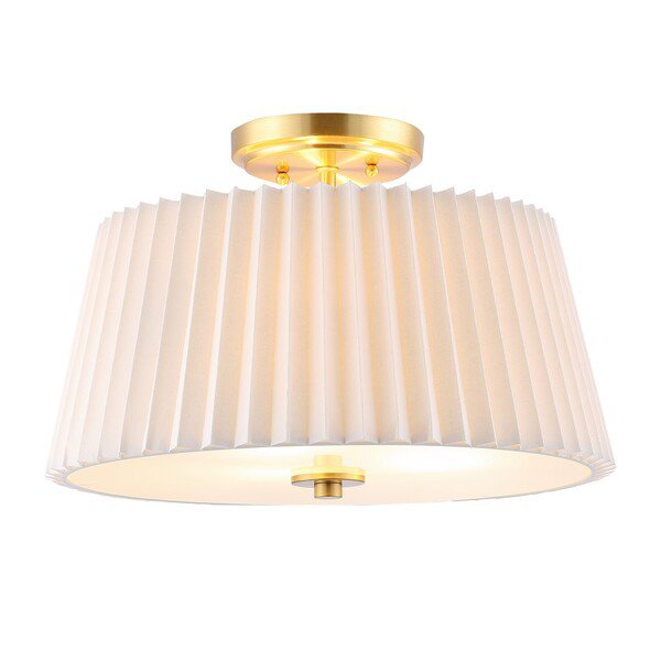 Safavieh Larlon Flush Mount - Brass Gold | Ceiling Lamps | Modishstore - 2