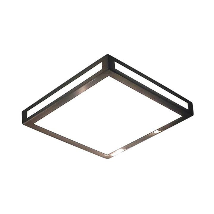 EUROLED SQUARE FLUSHMOUNT SATIN NICKEL ELK Lighting | Ceiling Lamps | Modishstore