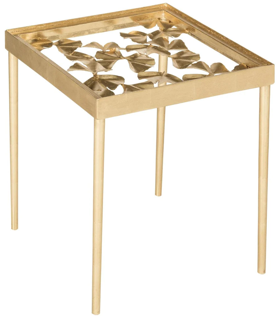 Safavieh Otto Ginko Leaf Side Table - Gold | Accent Tables | Modishstore - 2