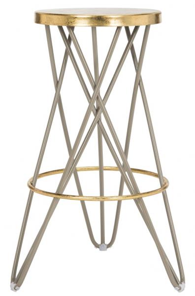 Safavieh Lorna Gold Leaf Bar Stool | Bar Stools | Modishstore - 3