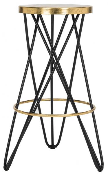 Safavieh Lorna Gold Leaf Bar Stool | Bar Stools | Modishstore - 4