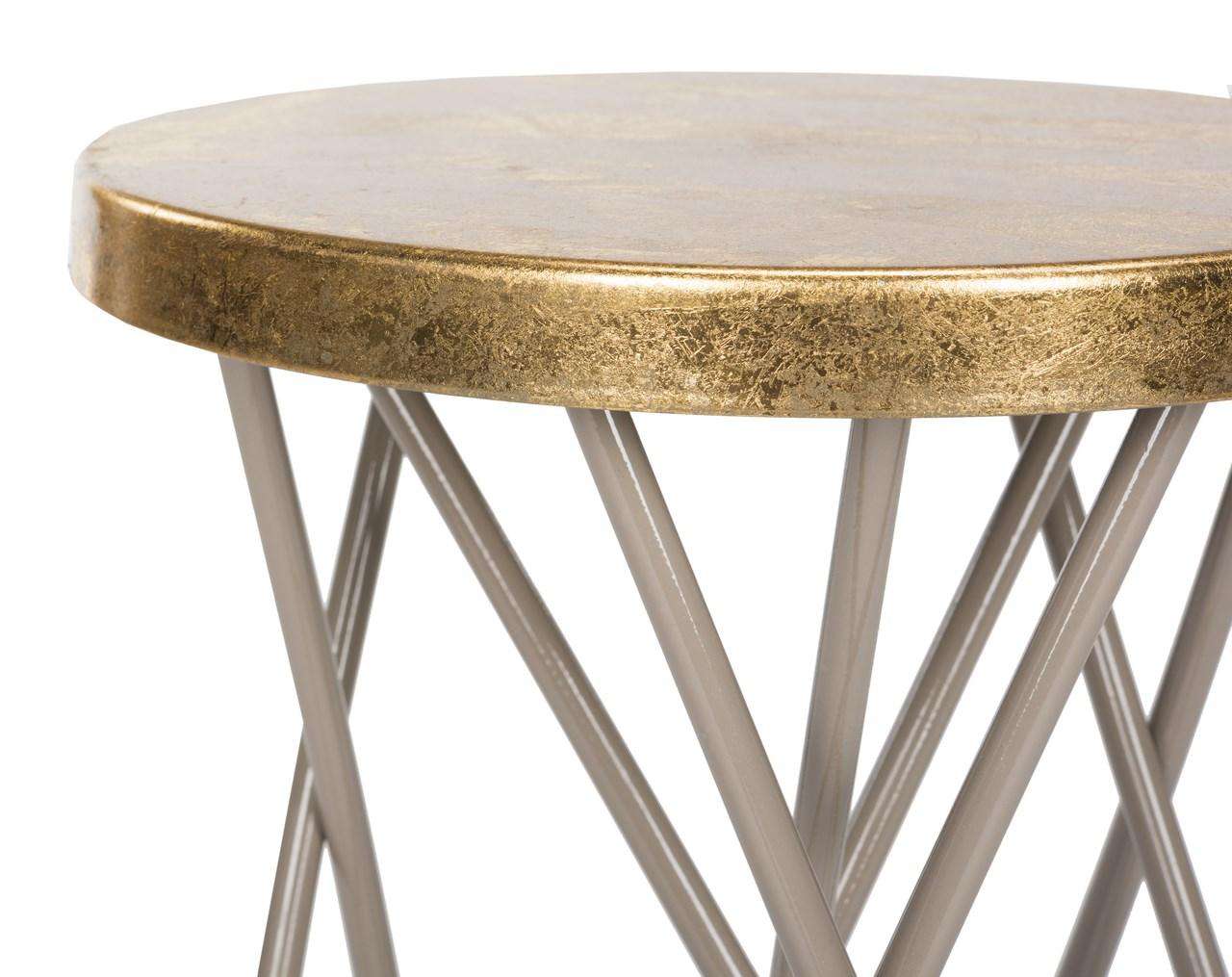 Safavieh Lorna Gold Leaf Counter Stool - Beige | Bar Stools | Modishstore - 3