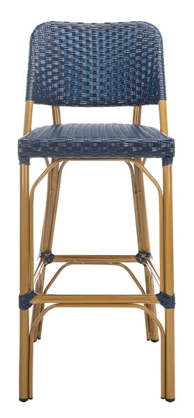 Safavieh Deltana Bar Stool Navy (Indoor/Outdoor) | Bar Stools | Modishstore - 1