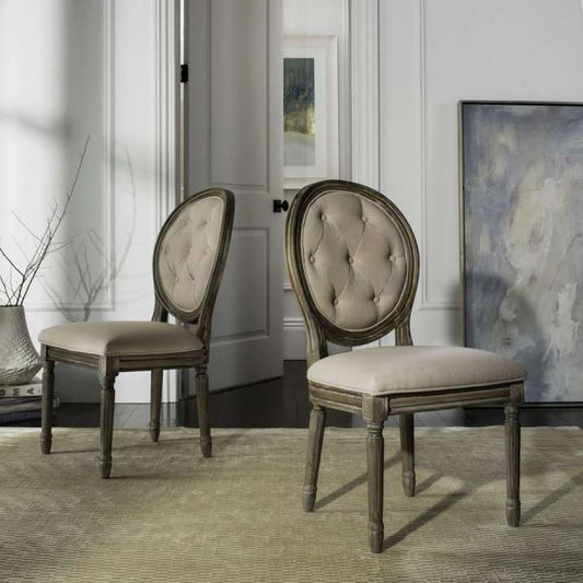 Safavieh Holloway Tufted Oval Side Chair | Dining Chairs | Modishstore - 1