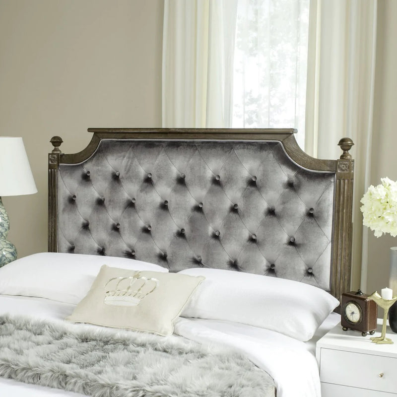 Safavieh Rustic Headboard Queen Size - Grey | Headboards | Modishstore