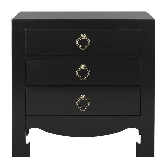 Safavieh Nero 3 Drawer Nightstand | Nightstands | Modishstore - 1