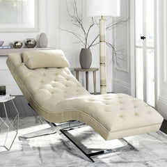 Safavieh Monroe Chaise W/ Headrest Pillow