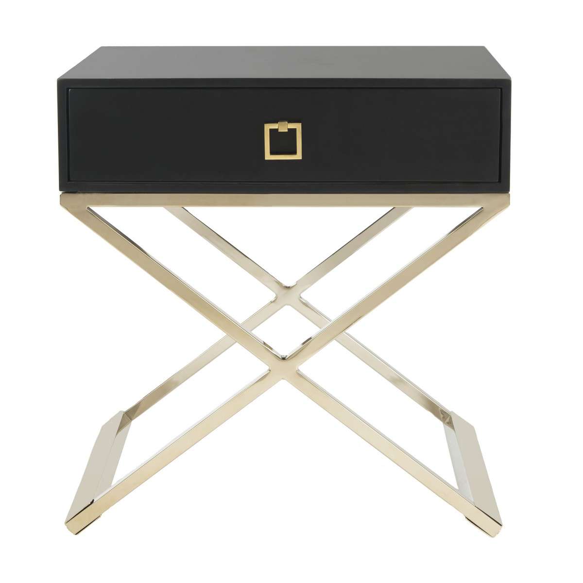 Safavieh Zarina Modern Cross Leg End Table - Black | Accent Tables | Modishstore - 2