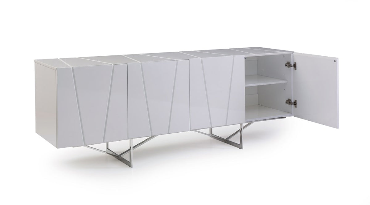 Modrest Chrysler Modern White High Gloss Buffet | Sideboards | Modishstore - 3