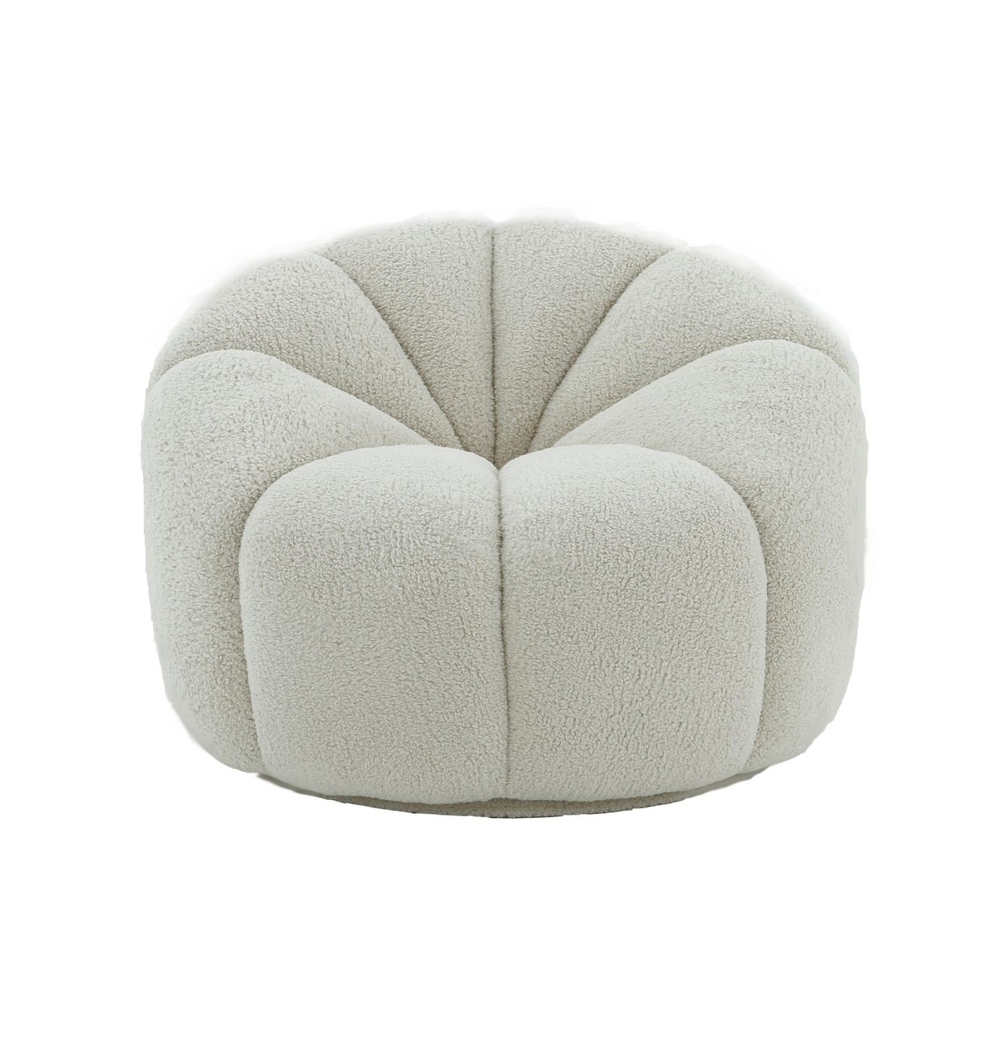 Divani Casa Gadson - Contemporary White Sherpa Accent Chair | Lounge Chairs | Modishstore - 2