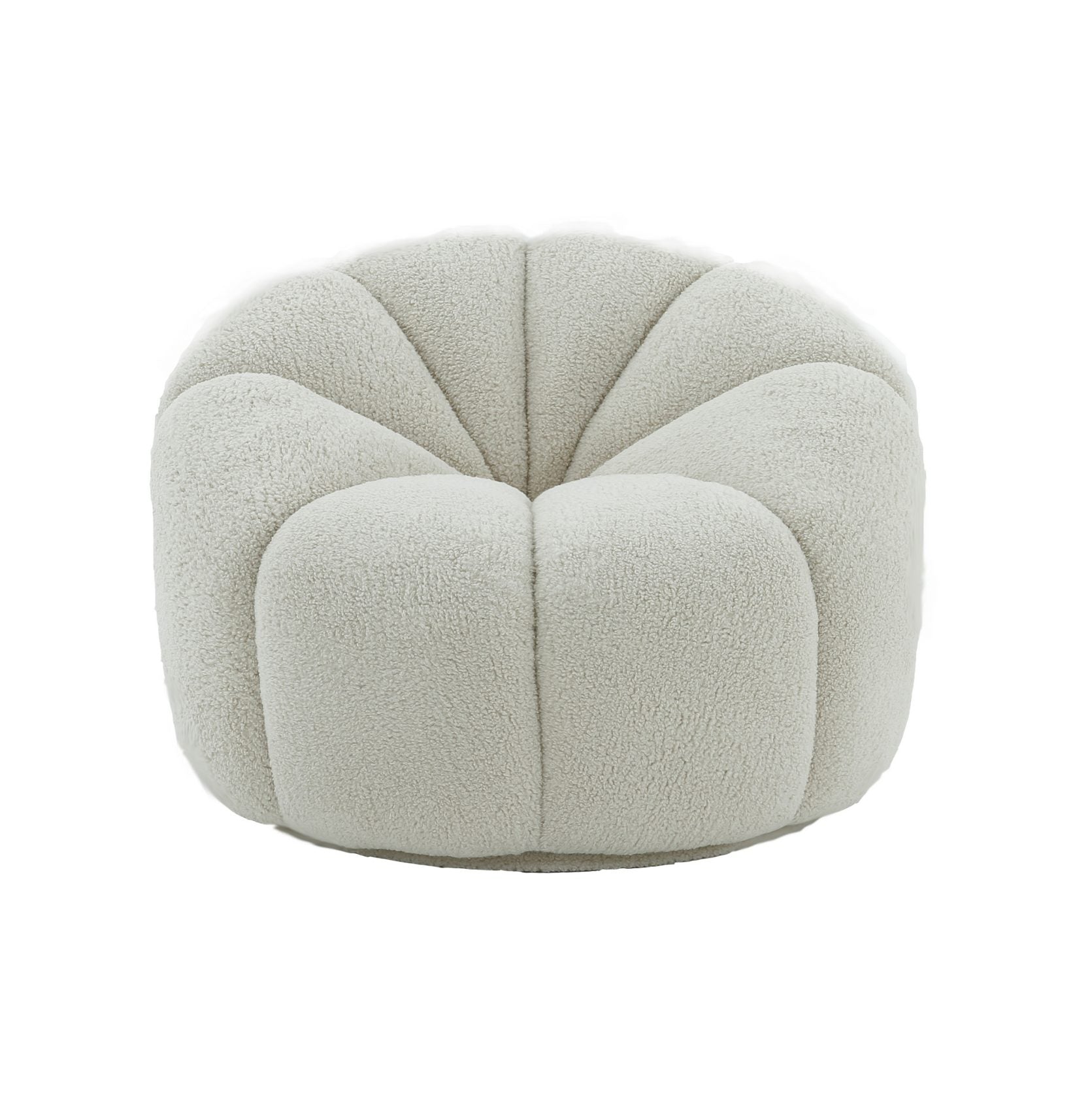 Divani Casa Gadson - Contemporary White Sherpa Accent Chair | Lounge Chairs | Modishstore - 2