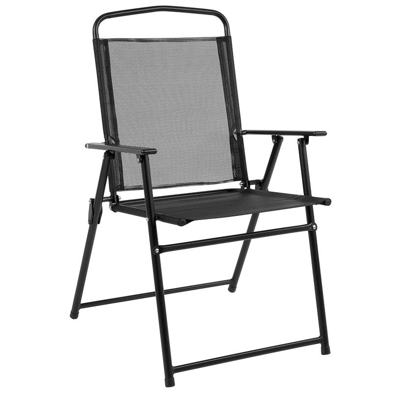 Black folding patio cheap chairs