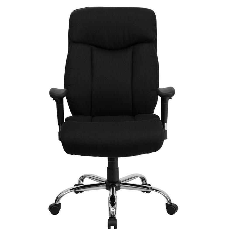 Hercules Series Big & Tall 400 Lb. Rated Black Fabric Executive Ergonomic Office Chair With Full Headrest And Arms By Flash Furniture | Office Chairs | Modishstore - 4