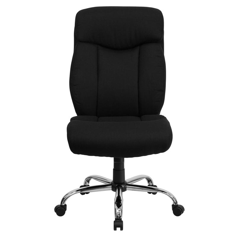 Hercules Series Big & Tall 400 Lb. Rated Black Fabric Executive Ergonomic Office Chair And Chrome Base By Flash Furniture | Office Chairs | Modishstore - 4