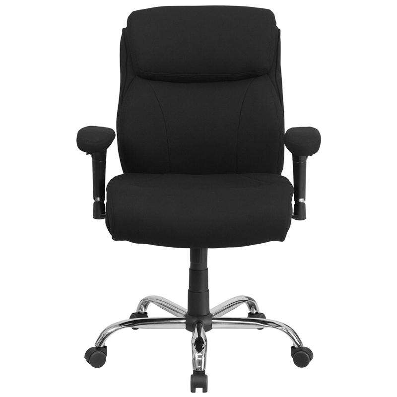 Hercules Series Big & Tall 400 Lb. Rated Black Fabric Ergonomic Task Office Chair With Line Stitching And Adjustable Arms By Flash Furniture | Office Chairs | Modishstore - 4