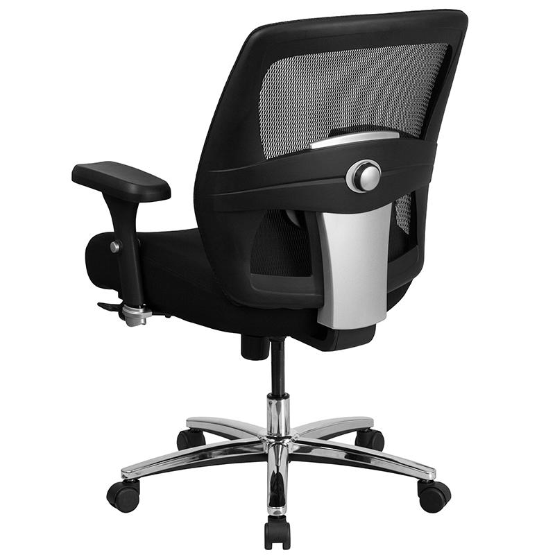 Hercules Series 24/7 Intensive Use Big & Tall 500 Lb. Rated Black Mesh Executive Ergonomic Office Chair With Ratchet Back By Flash Furniture | Office Chairs | Modishstore - 3