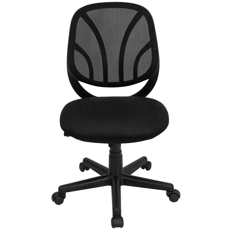 Y-Go Office Chair™ Mid-Back Black Mesh Swivel Task Office Chair By Flash Furniture | Office Chairs | Modishstore - 4